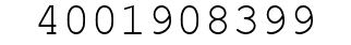 Number 4001908399.