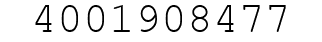 Number 4001908477.