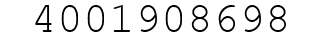 Number 4001908698.