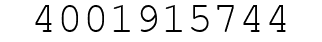 Number 4001915744.