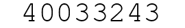 Number 40033243.