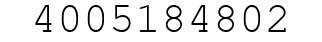 Number 4005184802.