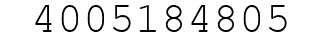 Number 4005184805.