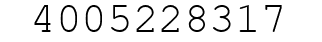 Number 4005228317.