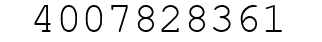 Number 4007828361.