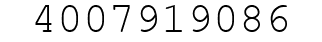 Number 4007919086.