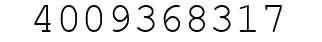 Number 4009368317.
