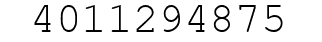 Number 4011294875.