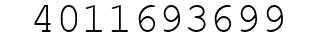 Number 4011693699.