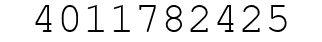 Number 4011782425.