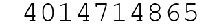 Number 4014714865.
