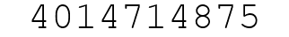 Number 4014714875.
