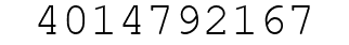 Number 4014792167.