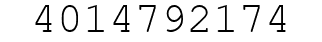 Number 4014792174.