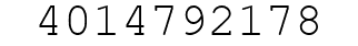 Number 4014792178.