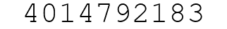 Number 4014792183.