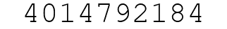 Number 4014792184.