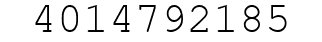 Number 4014792185.