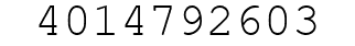 Number 4014792603.