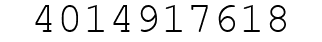 Number 4014917618.