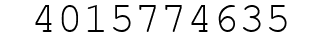 Number 4015774635.