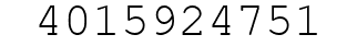 Number 4015924751.