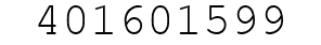 Number 401601599.