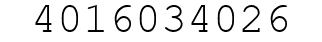Number 4016034026.