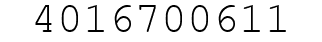 Number 4016700611.