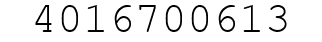 Number 4016700613.
