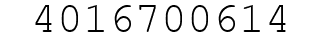 Number 4016700614.