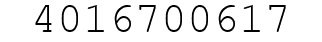 Number 4016700617.