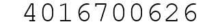 Number 4016700626.