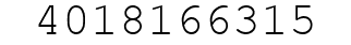 Number 4018166315.