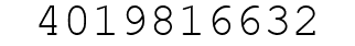 Number 4019816632.