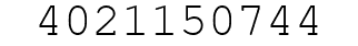 Number 4021150744.