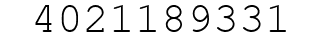 Number 4021189331.