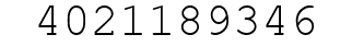 Number 4021189346.