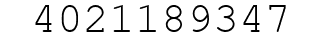 Number 4021189347.