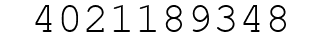 Number 4021189348.