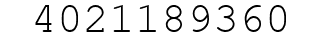 Number 4021189360.