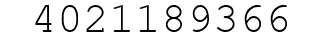 Number 4021189366.