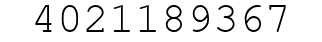 Number 4021189367.