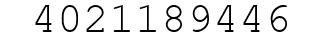 Number 4021189446.