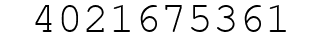 Number 4021675361.