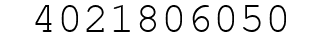 Number 4021806050.