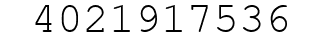 Number 4021917536.
