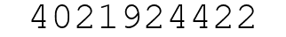 Number 4021924422.