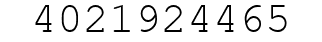 Number 4021924465.