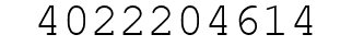 Number 4022204614.